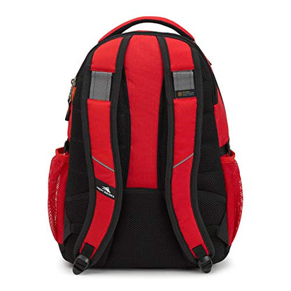 High Sierra Swerve Laptop Backpack, Crimson/Black, One Size - color: Crimson/Black