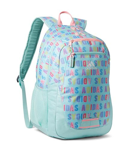 adidas Excelerator School Backpack, 33L - color: Hall Pass Semi Flash Aqua/Pink Spark, size: OSFA
