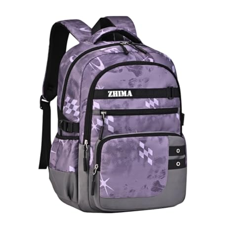 Stylish Lightweight Minimalist Backpack with Sporty Style, Durable Spacious Daypack for New Term Gift (grey,Large) - color: Grey, size: Large