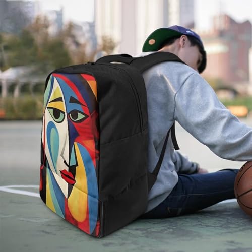 Basketball Backpack With Separate Ball Compartment And Shoes Fit Basketball Volleyball Football - color: Abstract Painting