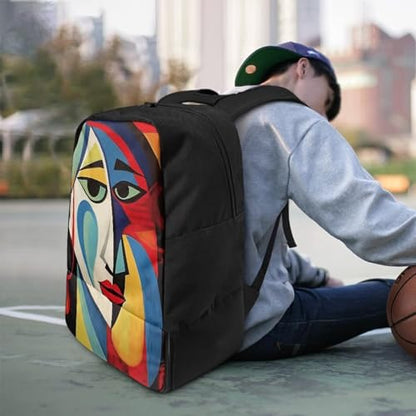 Basketball Backpack With Separate Ball Compartment And Shoes Fit Basketball Volleyball Football - color: Abstract Painting