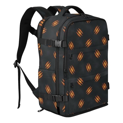 Travel Backpack with Shoe Compartment, 20L Large Capacity Laptop Backpack for Men Women, Fire Claw Marks Daypack for Traveling Hiking Carry On