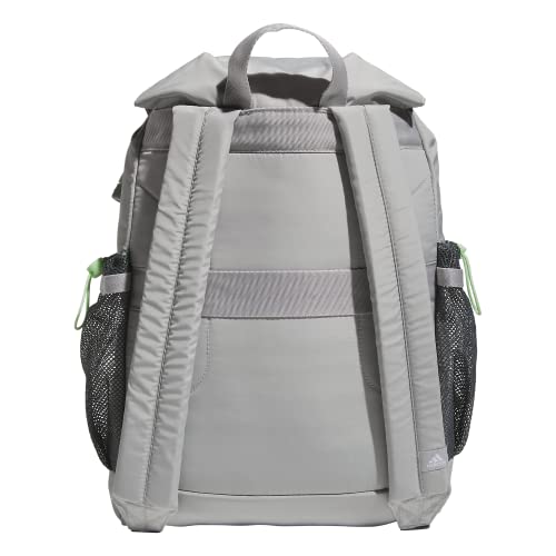 Saturday Sport Fashion Compact Small Size Backpack - color: Grey Two/Semi Green Spark