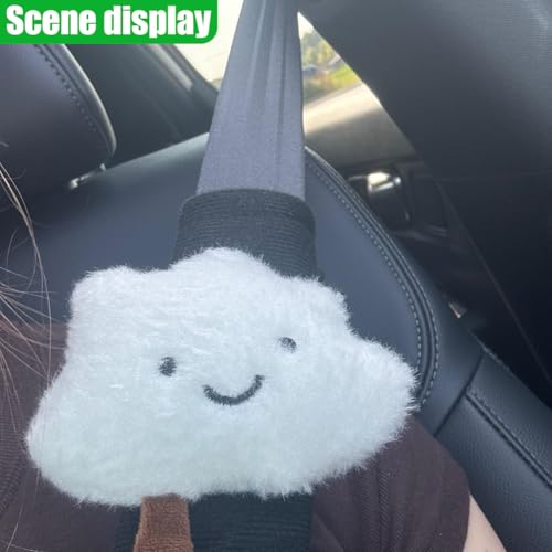Fluffy Cloud Car Seat Belt Pads - Cute Seat Belt Covers for More Comfortable Driving - Safety Seatbelt Shoulder Strap Cushion Protect Shoulder and Neck - Backpack Shoulder Pad for Kids Adults (4PCS) - size: 4PCS