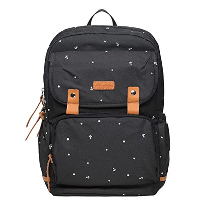 KAUKKO Laptop Backpack for Unisex Casual Daypack Fits 15.6" Laptop (09-BLACK) - color: 09-black