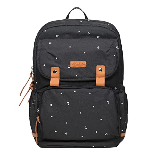KAUKKO Laptop Backpack for Unisex Casual Daypack Fits 15.6" Laptop (09-BLACK) - color: 09-black