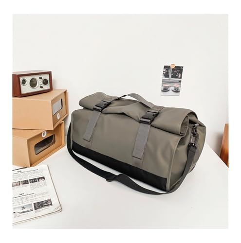 Large capacity travel bag, business travel carry-on baggage backpack, wet and dry separation sports and fitness bag(Champagne) - color: Champagne
