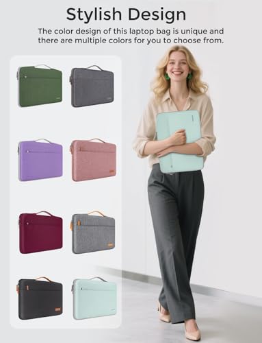 DOMISO 14 inch Laptop Case Sleeve Protective Cover Compatible with 15 inch MacBook Air M4 M3 M2,MacBook Pro,14-15 inch HP Dell ASUS Lenovo Chromebook,Waterproof Computer Cases Bag,Mint Green - color: Mint Green, size: 14" Laptop/15" for mac book