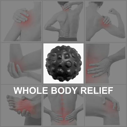 LEZER 4.7 inch Large Massage Ball Roller, Firm Therapy Ball, Deep Tissue Myofascial Release, Trigger Muscle Point, Pain Relief for Neck, Back, Psoas, Thigh, Hip Flexor