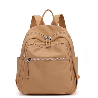 Tanweibago Mini Nylon Women Backpacks,11L Small Ladies backpacks Casual Lightweight Women Shopping Travel Daypack (Y2-Camel) - color: Y2-camel