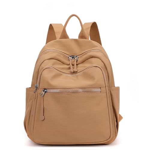 Tanweibago Mini Nylon Women Backpacks,11L Small Ladies backpacks Casual Lightweight Women Shopping Travel Daypack (Y2-Camel) - color: Y2-camel