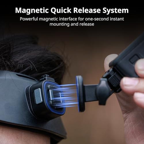 SMALLRIG Head Strap Mount with Magnetic Quick Release One-Click Button Adapter Base Adjustable Fit, for Hero 13/12/11/10/9 Black, for DJI Osmo Action 6/5 Pro/4/3, for Insta360 Ace Pro 2-5724 - style: Head Strap