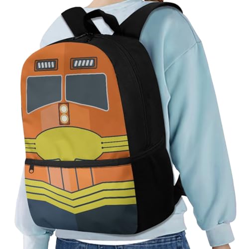 Boys Backpack 3 Pieces Set Cartoon Train Backpacks with Lunch Bag Handbag Pencil Case Set Kids Teen Elementary Middle School Bookbag Daypack - color: Train