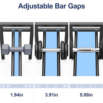 Dumbbell Rack 2-Tier Adjustable Weight Rack For Home Gym Dumbbells Kettlebell (Rack Only) - size: 20IN（L）