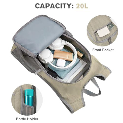 G4Free 10L/15L Hiking Backpack Lightweight Packable Hiking Daypack Small Travel Outdoor Foldable Shoulder Bag - color: Beige, size: 20L