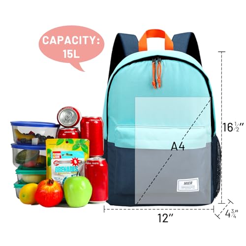 MIER Insulated Backpack Cooler Small Leakproof Lightweight Cute for Women Men to Work, Picnics, Camping, Park Day Trips, 15 L - color: Blue