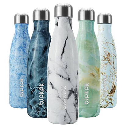 BJPKPK 17 oz Small Insulated Water Bottle, Stainless Steel, Leak Proof - color: Frozen, size: 17 Ounces