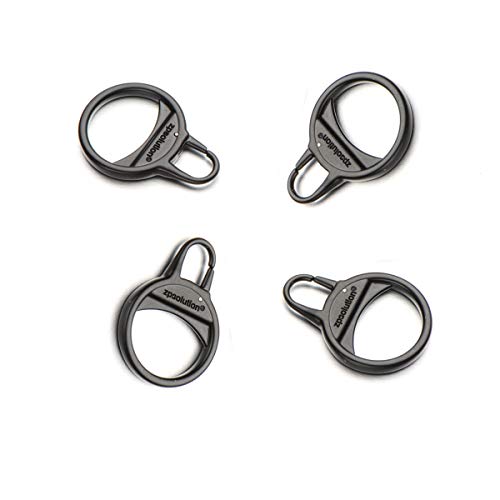 Zpsolution Zipper Ring Pulls Zipper Tab Replacement for Luggage Suitcase Backpack Handbags Boots Jackets - color: 4 black