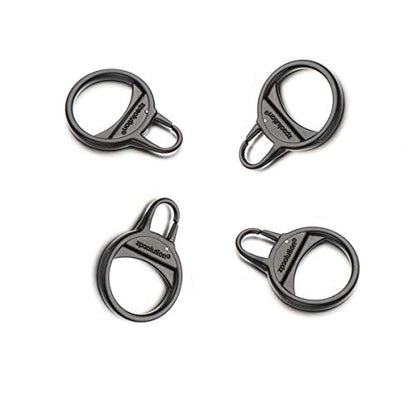 Zpsolution Zipper Ring Pulls Zipper Tab Replacement for Luggage Suitcase Backpack Handbags Boots Jackets - color: 4 black