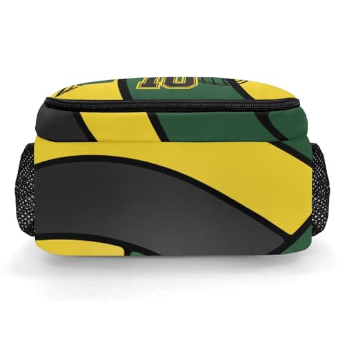 Volleyball Gold Green School Backpack Laptop Bag for Woman Man Gift - color: Muilti 21