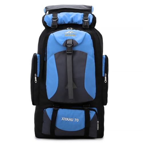 Lawaia 70L Hiking Backpack Large Camping Pack Backpacking Bag Rucking Backpacks Outdoor Trekking Travel Rucksack for Men Women-Sky Blue - color: Sky Blue