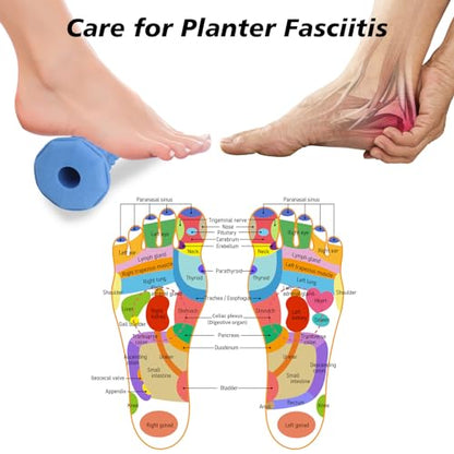 Plantar Fasciitis Relief,Foot Roller,Foot Massager Roller for Plantar Fasciitis,Deep Tissue Muscle Massage,Arch and Heel Pain Relief,Portable Reflexology Tool-Blue - color: Blue