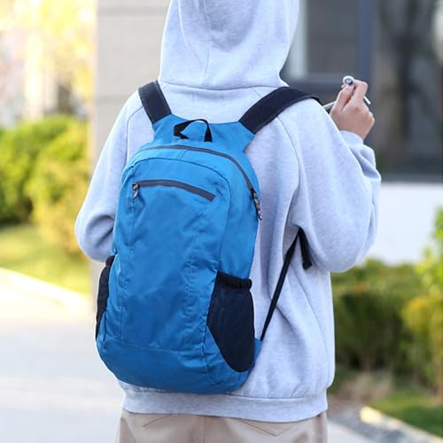 Foldable Daypack, Small Backpack, Hiking Backpack Daypack, Lightweight Waterproof Travel Packable Rucksack for Men and Women - color: Blue