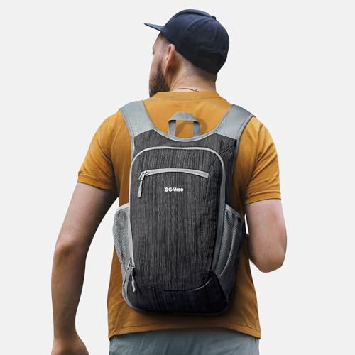 G4Free 15L Hiking Daypack Lightweight Travel Backpack Packable Outdoor Casual Foldable Shoulder Bag (Black) - color: Black