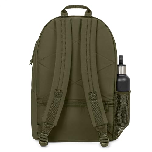 EASTPAK Padded Double – 24L Squared Backpack with Dual Front Pockets, 13” Laptop Sleeve, Bottle Holder & Padded Straps, Dark Grass - color: Dark Grass
