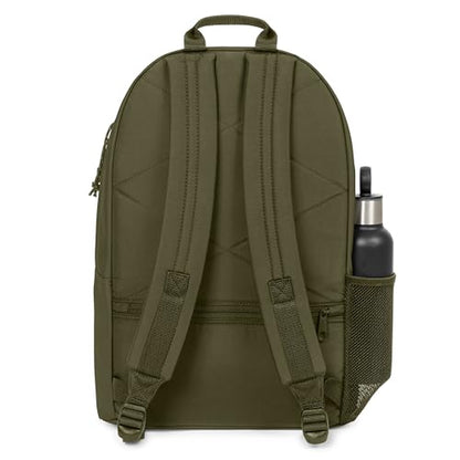 EASTPAK Padded Double – 24L Squared Backpack with Dual Front Pockets, 13” Laptop Sleeve, Bottle Holder & Padded Straps, Dark Grass - color: Dark Grass