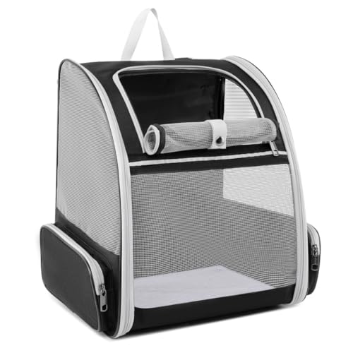 Cat Backpack Dog Backpack Carrier for Small Dogs and Medium Cat up to 15lbs, Travel Pet Carrier for Puppy Kitten Bunny, Cat Dog Carrying Backpack Collapsible (Black)