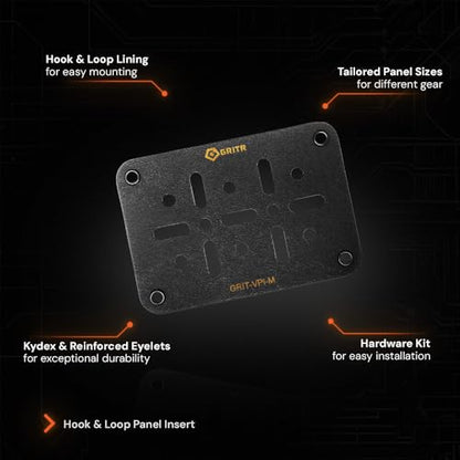 GRITR Kydex Hook & Loop Panel Insert/Adhesive Loop Sheets – Tactical & Military Gear Organizers for Holsters, Mag Carriers, Knife Sheaths, Flashlights, and More - style: Medium