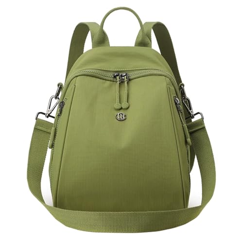 Simple Mini Nylon 11 Inch Backpack Casual Lightweight Resistant Small Travel Bag Adjustable Shoulder Straps - color: Green