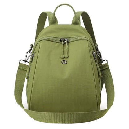 Simple Mini Nylon 11 Inch Backpack Casual Lightweight Resistant Small Travel Bag Adjustable Shoulder Straps - color: Green