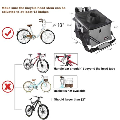 Pet Carrier Bicycle Basket Bag Pet Carrier/Booster Backpack for Dogs and Cats with Big Side Pockets,Comfy & Padded Shoulder Strap,Travel with Your Pet Safety（Titanium） - color: Titanium
