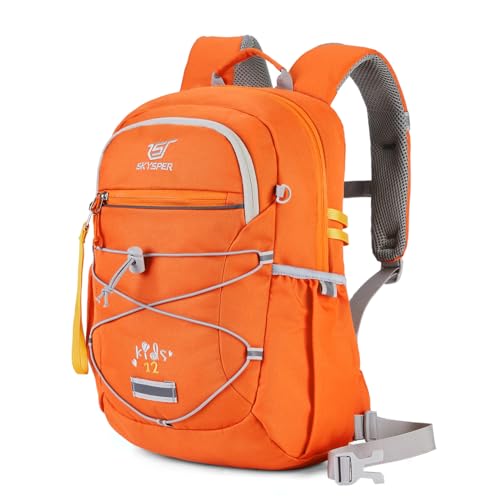SKYSPER Kids Backpack 12L Children School Bag Child Boy Girl Pack Ages 4-8 for Traveling Day Trips Classes Camping(Orange) - color: Orange, size: Small