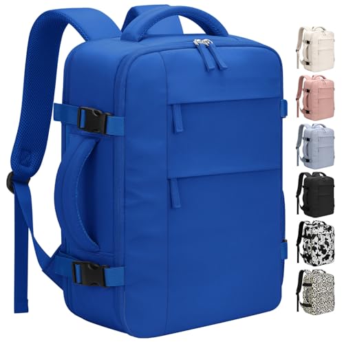 Pritent Travel Backpack for Women Man, Waterproof Personal Item Travel Bag Airline Approved Laptop Backpack Bookbag Weekender bags for Business,Travel, Work Fits 15.6 inch Laptop(Medium,Royal Blue) - color: Royal Blue, size: 15.6 Inch