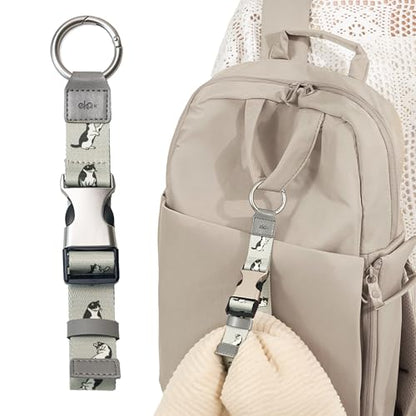 Add-a-Bag Luggage Strap, Adjustable Travel Carry Strap with Ring Hooks & Buckle, Heavy-Duty Bag Holder & Jacket Gripper, Luggage Straps/Luggage Belt, Travel Clip for Carry-On Suitcase & Backpack - color: Tuxedo Cat