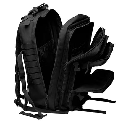 45L Military Tactical Backpack for Men & Women Bug Out Bag Assault pack Molle Daypack Hiking Trekking Rucksack(45L black) - color: 45l Black