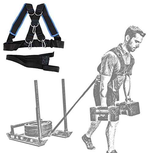 Sled Pulling Harness, Adjustable Nylon Speed Training Resistance Band Football Workout Rope for Men Strength Training