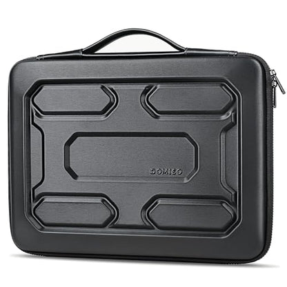 DOMISO 13.3 inch Laptop Sleeve with Handle Shockproof Computer Bag Waterproof EVA Protective Carrying Case for 13-13.3 inch Notebooks/13 MacBook Air/MacBook Pro Retina/Dell XPS 13/Samsung/HP, Black - color: Black, size: 13.3 inch