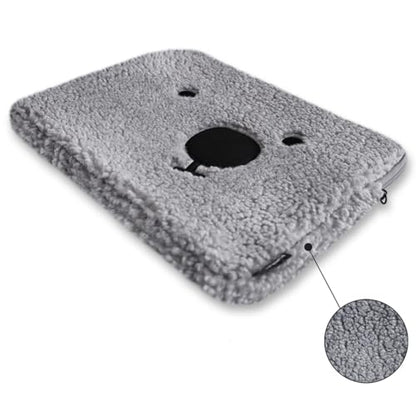 Pluffy HACHAN Laptop Pouch [13 inch/15 inch/17 inch] Cute Fluffy Laptop Pouch Case Sleeve for Women (Grey, 17 inch) - color: Grey, size: 17 inch