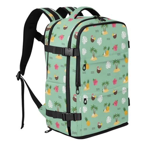Travel Backpack with Shoe Compartment, 20L Large Capacity Laptop Backpack for Men Women, Summer Vibes Daypack for Traveling Hiking Carry On