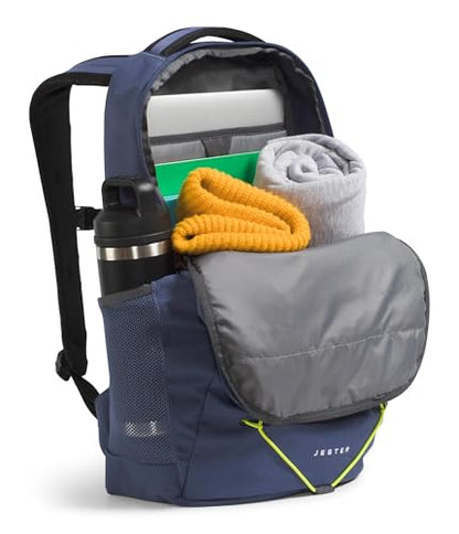 The North Face Jester Everyday Laptop Backpack - Commuter Daypack, Water Repellent, Laptop Sleeve, Lunar Blue/Fizz Lime, One Size - color: Lunar Blue/Fizz Lime