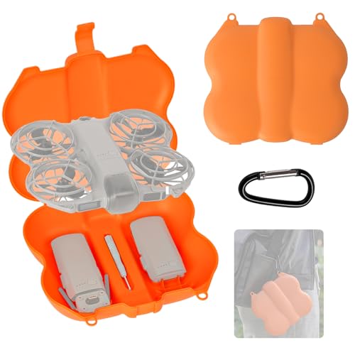 Hard Travel Case Bag for DJI NEO 2, Protective Carrying Drone Case Accessories for DJI NEO 2, Compact Portable Lightweight (Orange) - color: Orange