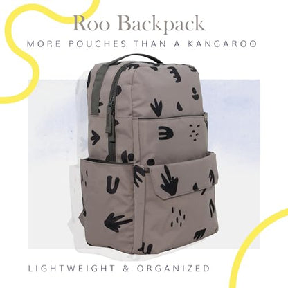 RED ROVR Roo Lightweight 1 LB Diaper Bag Backpack | 11 organizational pockets| Durable & Water-Resistant (Truffle Doodle) - color: Truffle Doodle