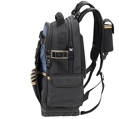 CLC Work Gear PB1133 38 Pocket Molded Base Tool Backpack, Black/Blue - style: Backpack