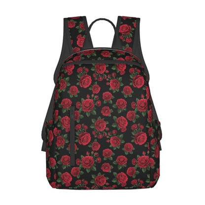 Lightweight Daypack Red Rose Flower Floral, Stands Upright, Padded Laptop Sleeve, for Commuters & Travel - color: Picture (1186)