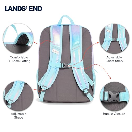 Lands' End Unisex Kids Medium ClassMate Lightweight Durable Elementary School Backpack, Pastel Lilac - color: Pastel Lilac