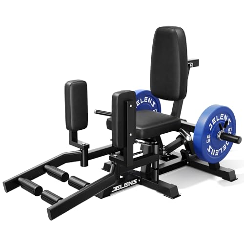 JELENS HA01 Hip Abductor Machine, Abduction Adduction Machine with Adjustable Resistance, Plate Loaded Inner and Outer Thigh Trainer for Home Gym - size: 90LB Colored Weights Package